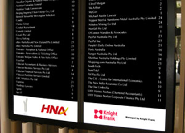 Digital poster stand displaying content in Melbourne